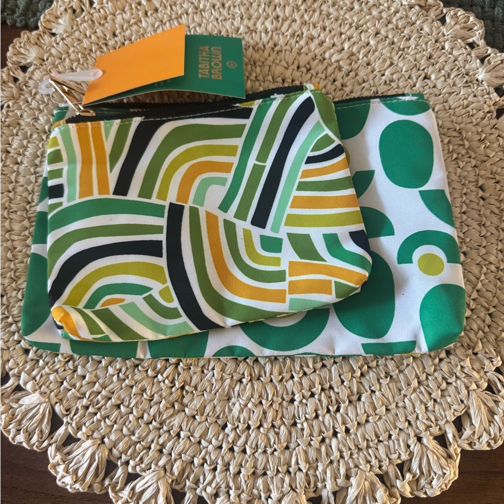 NWT Tabitha Brown Avocado Duo Pouch Accessories Bag Set Target.